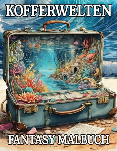 Kofferwelten Fantasy Malbuch: Ausmalbuch für Erwachsene und Jugendliche mit 50 kreativen Motiven zur Entspannung und mehr Achtsamkeit