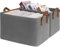 TIMEYARD Aufbewahrungsbox 2-Pack, Aufbewahrungskorb 30L, Schrank Organizer, Korb für Badezimmer, Regal, Schreibtisch, Bad, Wäschekorb Faltbar, Korb Aufbewahrung, Rechteckig, 42L x 28B x 25H cm, Grau