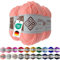 Emilie-Textil Premium Polyacryl-Garn 3X100g 20 Farben OEKO-TEX zertifiziert für Babys/Allergiker, Garn zum häckeln und stricken (3, Apricot)
