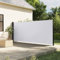 Coavain Ausziehbare Seitenmarkise Weiß Seitenmarkise Ausziehbar Blickdicht Markise Privacy Screen Außen Sichtschutzwand Side Awning 180x500 cm Stoff&Stahl&Aluminium