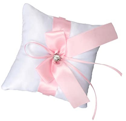 KOMBIUDA Quadratisches Ringkissen Für Hochzeit Blumen-fingerringkissen Brautringkissen Aus Langlebigem Material