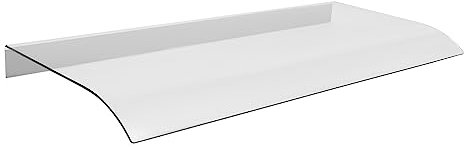 Clear Poly Carbonate Awning Canopy for Front Door/Porch Patio - Rain Snow & UV Protection - Modern Design - Easy Installation - 31.5 * 15.75 in