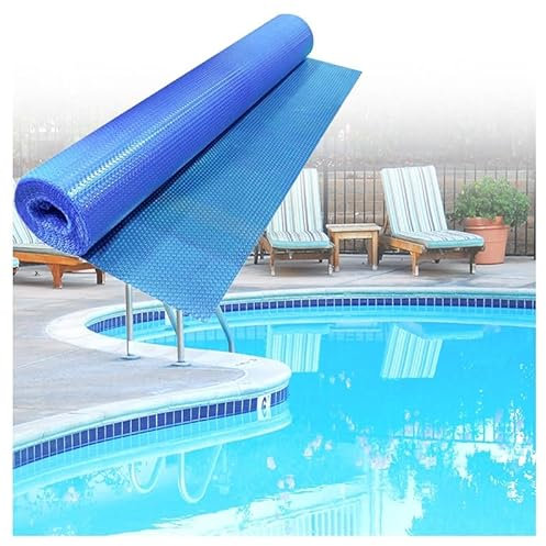 PFCDZDU Ronde Bâche Piscine Protection UV Bâche Imperméable pour Piscine Enterrée Hors Sol Piscine, Flottant Couverture Thermique Tapis avec Ourlet Et Perforation(19.7FT(6M))