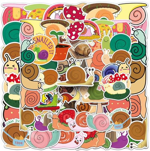 Snail Aufkleber, 2 X 50 Stück Schnecken Sticker, Cute Cartoon Stickers, Aesthetic Stickers, Laptop Scrapbook Skateboard Gepäck Wasserdichte Vinyl Graffiti Aufkleber, für Kinder Jugendliche Erwachsene