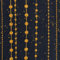 MAGAM-Stoffe Winter Season Baumwollstoff Weihnachten Oeko-Tex Meterware 50cm (Christbaumkette gold schwarz)