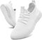 KTVHYW Sneaker Herren Laufschuhe Sportschuhe Turnschuhe Leichtgewichts Running Tennis Schuhe Atmungsaktiv Hallenschuhe männer Outdoor Fitnessschuhe Straßenlaufschuhe Wanderschuhe Weiß 42
