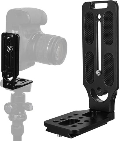 pour DSLR Camera L Bracket, Support en L Support Appareil Photo, Plaque Rapide en L pour Arca Swiss,Support de Caméra Universel Vertical avec Vis 1/4 pour Manfrotto DJI Canon Nikon Sony Accessoires