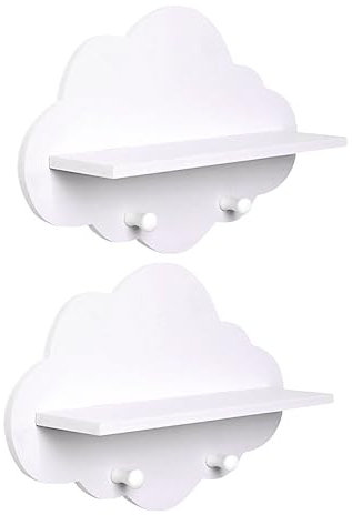 Cabilock 2stücke Wolkenregale Wandmontiertes Aufbewahrungsregal Ohne Lochen Für Badezimmer Und Küche Mit Haken Für Kleinteile Und Handtücher