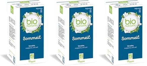 Vitavea BioNutrisanté - Infusion Sommeil BIO 100% Naturelle - Relaxante, Facilite l'Endormissement - Verveine, Marjolaine, Anis Vert - 20 sachets