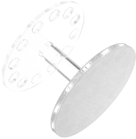 OFFIGAM Stifthalter Zubehör in Gel für aus und Nagelkunst Runder Silber Pet Herzförmiger Nagelpinselhalter für UV Komfortabel Pinsel für Arbeitstisch