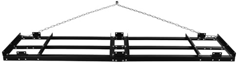 Heavy Duty Tow Behind Lawn Rake and Land Leveler for Gravel, Soil, Hay, Compatible with ATV, UTV, Tractor, Mower