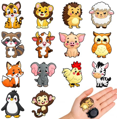 15-Piece Animal Fridge Magnets for Kids, Soft Rubber Refrigerator Magnets Set, Cute Magnetic Animals for Whiteboard and Locker Decor