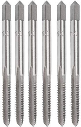 YXQ Maschio M4 x 0,7 mm HSS metrico filettatura destra 3 flauto dritto maschi conici e spina (6 pezzi)