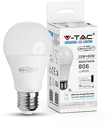 V-tac VT-5119 LED WiFi smart lamp - 10W - RGB+W - E27