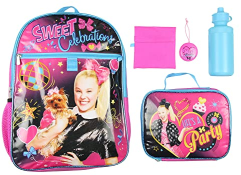 Nickelodeon Jojo Siwa Party fröhliches Fest Grafik Rucksack 5 PC Mega Set