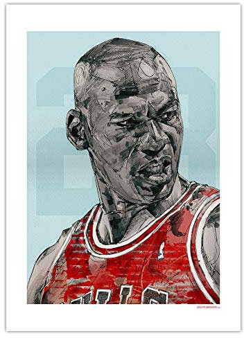 JosHoppenbrouwers Michael Jordan Poster Blue 23, 50 x 70 cm, ungerahmt