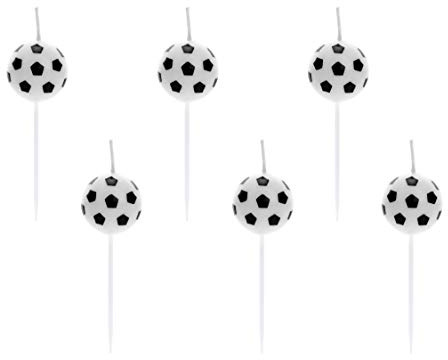 Geburtstagskerzen Fußball | 2,5 cm - 6 Stk.