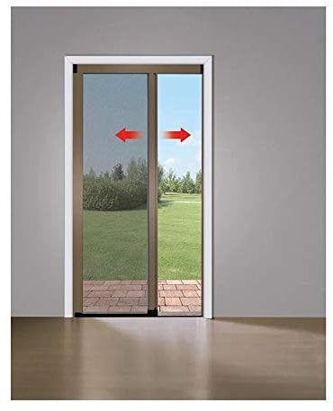 SAN GIORGIO Tanke ZANZARIERA CARRARMATO Porta Laterale con BOTTONCINO Antivento Grigio ANTRACITE150X240 CM