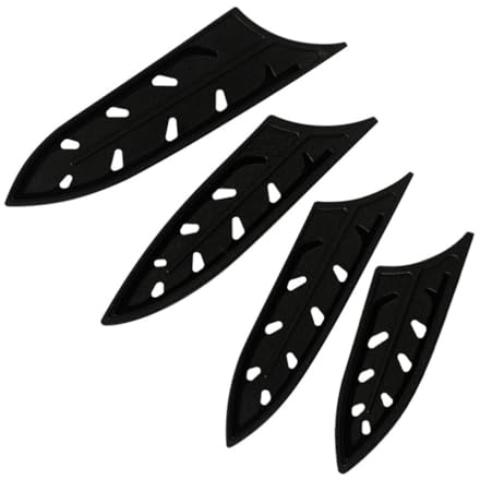 Cabilock 10stücke Teiliges Schwarzer Kunststoff-schutzabdeckungen Keramikklingen rutschfeste Cutter-hüllen Kreative Und Praktische Messerschutzlösungen Für Küchenmesser Und Cutter