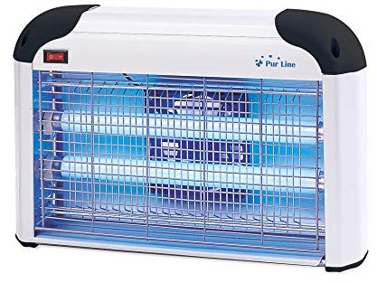 PURLINE Tötet Insektenwand mit UV-Licht für Wand oder Decke, UV-Lampe 2 x 6 W, ideal für 50 m², Verbrauch 20 W ZZAP Turbo 3