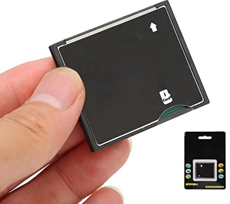 Yunseity Adattatore per Lettore di Schede CF da Scheda di Memoria TF a Compact Flash, Adattatore per Scheda di Memoria da SDXC CF a CF Tipo 1, per, High Speed Camera(Nero)