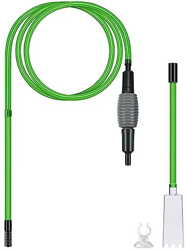 Nutmanel Syphon Fish Tank Cleaner for Aquarium, 3 in 1 Upgraded Powerful Suction, No Need to Remove Fish or Plants, Fish Tank Aquarium Gravel Cleaner, for Water Changing, Cleaning Gravel and Sand