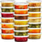 JoyServe Contenedores de alimentos Deli con tapas, 8 oz 60 juegos, Ideal para alimentos, comida para llevar, preparación de comidas, Contenedores transparentes pequeños y duraderos de 1 taza a granel
