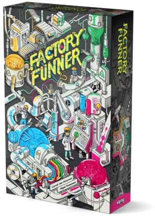 Allplay Factory Funner – Tile-Laying Puzzle Board Game | Real-Time or Turn-Based Strategy | Build Your Factory with Machines, Pipes & Tanks | 1–6 Players | Ages 11+