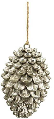 Exner GmbH ZapfenHänger Argent - Silber - Polyresin - 15x15x23,5 cm