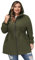 Hanna Nikole Damen Regenjacke Leicht Wasserdicht Regenmantel Windbreaker Dünne Reisen Fahrrad Regenjacken Windjacke Armeegrün 46