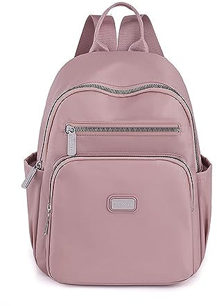 Kleine Rucksack Für Damen Mädchen Nylon Wasserdicht Lässiger Tagesrucksack Schultaschen Anti Diebstahl Taro lila