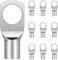 10 Pcs Cable Lugs M8, Hanibos SC10-8 Copper Tube Battery Cable Ends Lugs Battery Terminals Connectors Tinned Copper Crimp Lugs