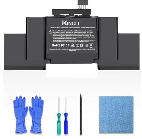 XINGLT A1417 Batterie Remplacement de la Batterie A1398 MacBook Pro 15 Pouces A1398 Batterie (mi-2012, début 2013) EMC 2512, EMC 2673, 8680 mAh