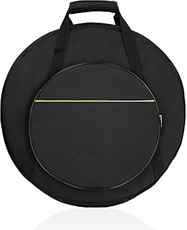IBVIVIC Beckentasche 22 Zoll Cymbal-Bag 600D wasserdichtes Oxford-Gewebe mit 17 Zoll Außentasche für 5 Becken, Schwarz