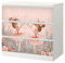 Sunnywall® Möbelfolie passend für IKEA Malm Kommode Schrankfolie Aufkleber mit Ballerina Floral Motiv | blasenfrei verkleben | Kinderzimmer 3er 80 cm