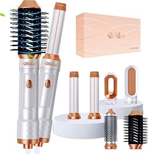 Airstyler 6 en 1, UKLISS Secador Pelo Profesional & Hairstyler con Rizador Pelo Automatico, Cepillo Aire Caliente, Cepillo Termico, Plancha Pelo Hair Dryer, Set Regalos para Mujeres Styling
