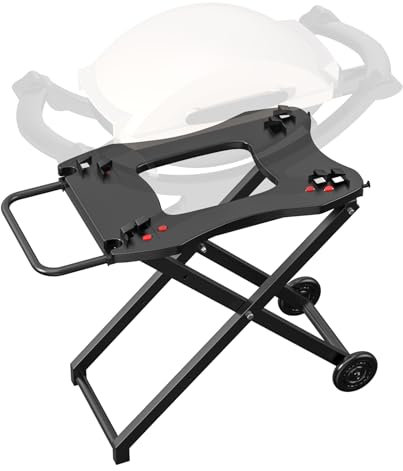 Chariot de gril pliable pour Weber Q Series, chariot pliable d'extérieur