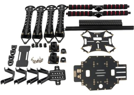 Kznifmk Quadrocopter-Rahmen-Set S500 Vierachsenrahmen aus F450-Faser verbessert SK500 für FPV-Quadcopter-Rahmen Typ T, einfache Installation