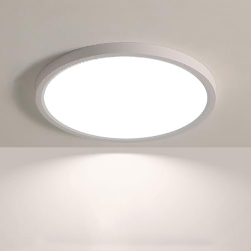 JDONG 36W LED Deckenleuchte Flach Ultra Dünn Deckenlampe Rund, 4000K Ø40cm, Weiß Deckenleuchte Flach