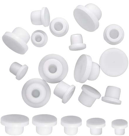 25 Pcs Silicone Salt and Pepper Shaker Stoppers Silicone Bottle Stopper 10,12,13,15,16 Mm Salt Shaker Plug Replacement Soft Reusable Salt and Pepper Shaker Stoppers Plugs for Pots Bottles Pipes