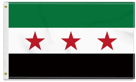 Große 90×150 CM Altes Syrien Flagge,großes 150D Syrische Revolution Freundschafts banner, Deutschlandfahne Doube-Seitendruck Dekor Messingösen large old syria