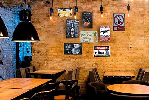 Targa in latta divertente per garage con scritta in lingua inglese Beware Of Adam, 20 x 30 cm