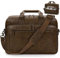 RAINSMORE Messenger Bags for Men Briefcase Waterproof Leather Laptop Bag 16 Inch Vintage Shoulder Satchel Bag for Work Office Business College Brown