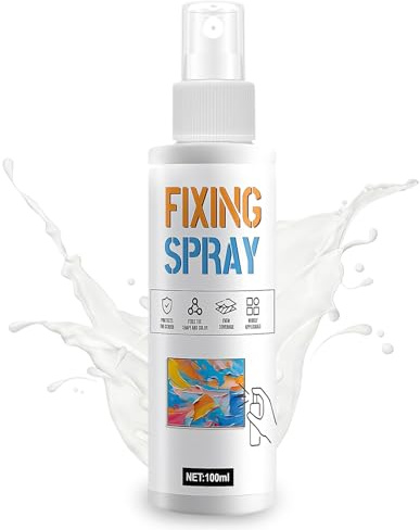 llikknve Oil Pastel Fixative Spray for Art, Fixative Spray for Pencil, Charcoal and Pastel Drawings, Invisible Protection, Color Fixing, 100ml
