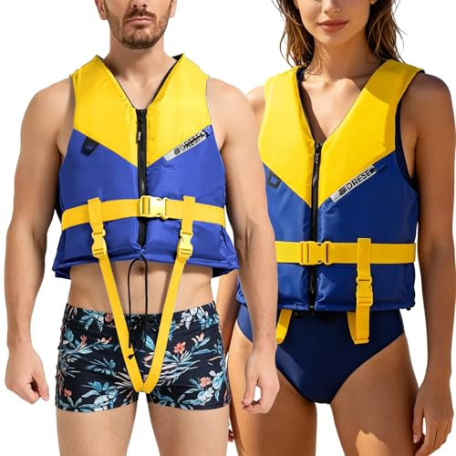 Emmoal Schwimmende Weste zum Angeln im Kajak - Erwachsene für Schnorchel- und Schwimmanfänger S-XXL