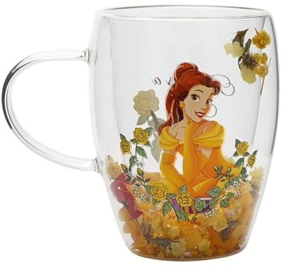 empireposter Prinzessinnen Blumendesign - Belle - Teeglas
