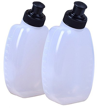 Sport fließendem Wasser Flaschen – 2 Stück, für Hydration Gürtel oder Weste – ideal für Laufen Wandern Radfahren, 250ml/8.5oz