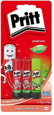 Pritt 1983792 Klebestifte set, rot/grün