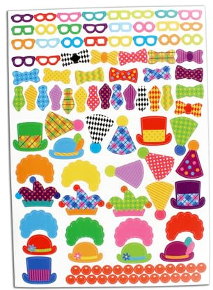 Aufkleber Crazy Clown – 288 Stück – 21 x 29,7 cm