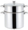 Haussmann Héritage® Couscoussier/Cuit Vapeur/Faitout 3 en 1- INOX－Tous Feux Dont Induction－ HM-0850(16Litre/28cm)